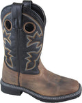Smoky Mountain Childrens Black Stampede Boots - Brown Leather Upper