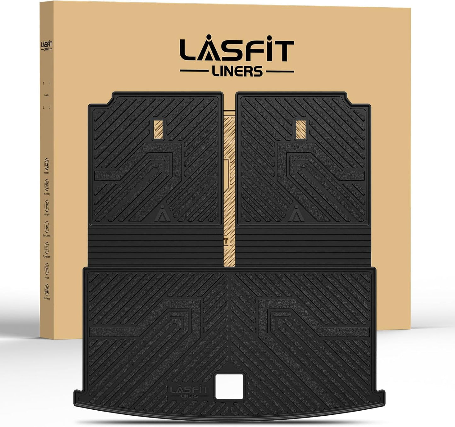 LASFIT Backrest Mat & Cargo Mat for VW Atlas 2018-2026 Models