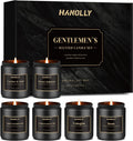 Mens Scented Candle Gift Set 6 Pack - Masculine Soy Candle Collection