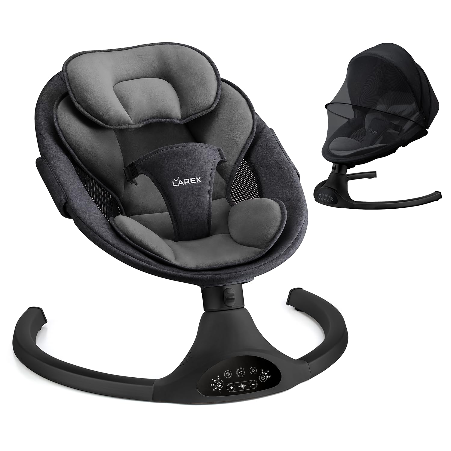 LAREX Baby Swing Electric Toddler Rocker with Remote Control