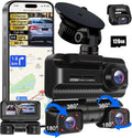 Dash Cam 4 Channels 360 Front Rear Inside - 4K 24H Parking Protection