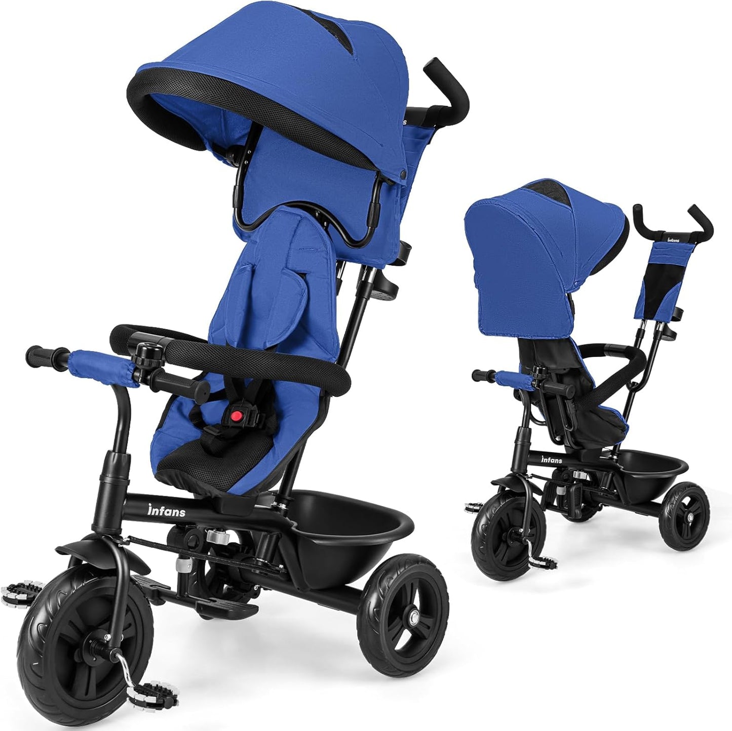 INFANS Kids Tricycle 6 in 1 Baby Trike for Growing Toddlers