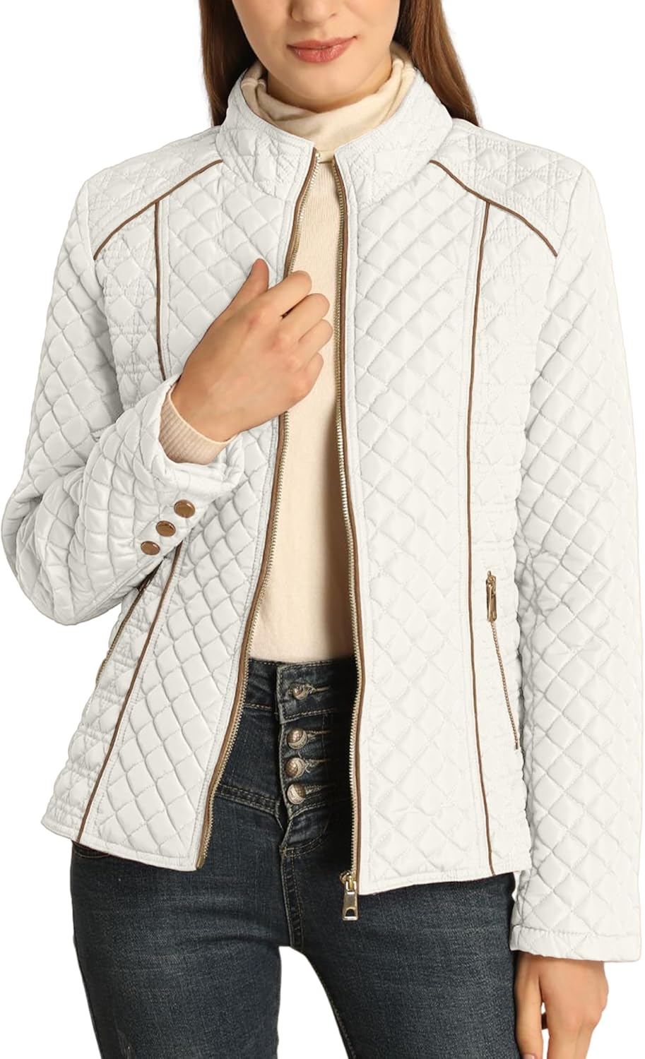 Lightweight Quilted Puffer Jacket for Women - Stylish Warmth