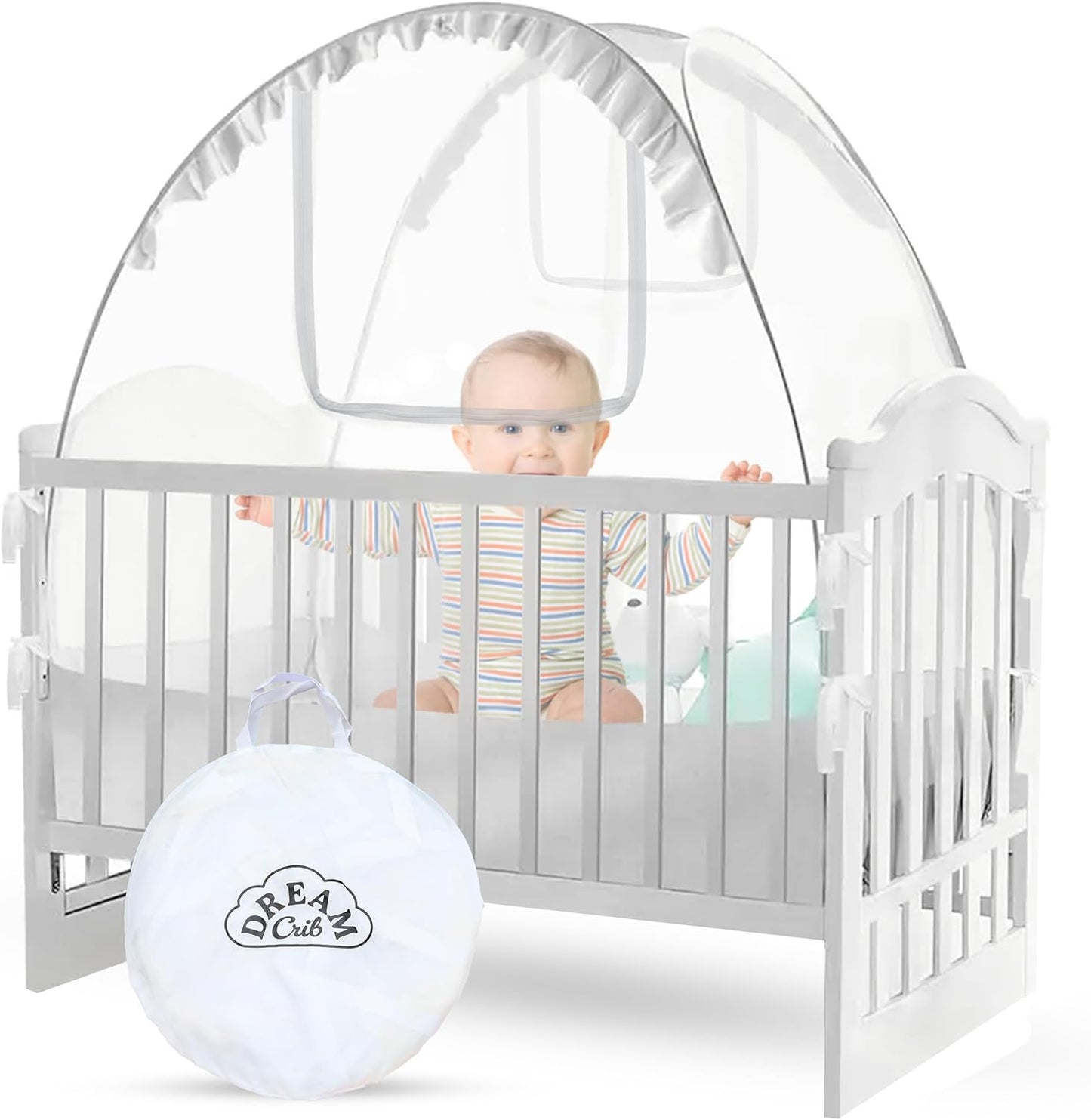 DreamCrib: Secure Crib Tent + Mosquito Net
