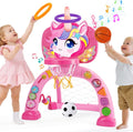 Toddler Basketball Hoop & Soccer Goal Activity Center - 3-in-1 Play