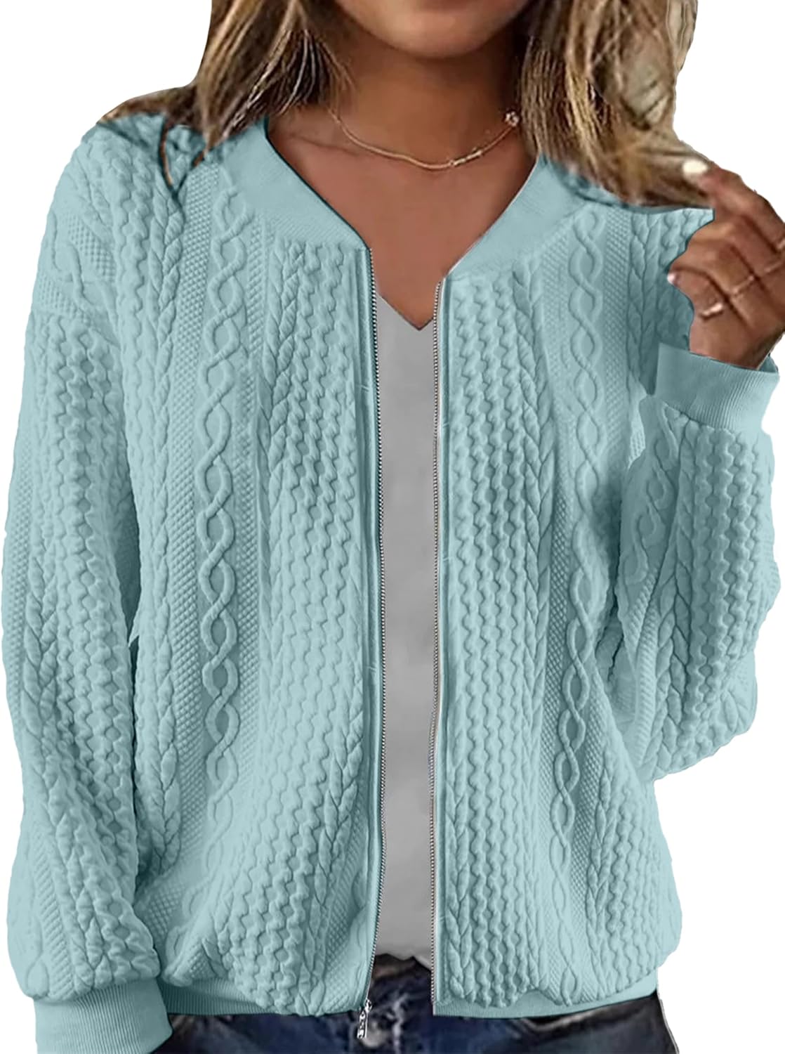 Women's Zip Up Cardigan Sweater for Casual and Formal Wear