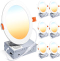 6 Pack 6in Dimmable LED Recessed Ceiling Light - 5CCT Selectable