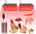 Chicken Coop Heater 2-Pack 250W Brooder Lamp - Dual Thermostat