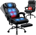Massage Office Chair with Heat and Footrest - Ergonomic Recliner