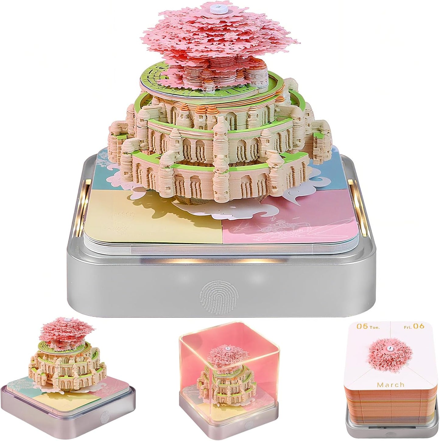 2026 3D Sticky Notes Calendar with LED Lights for Home Decor