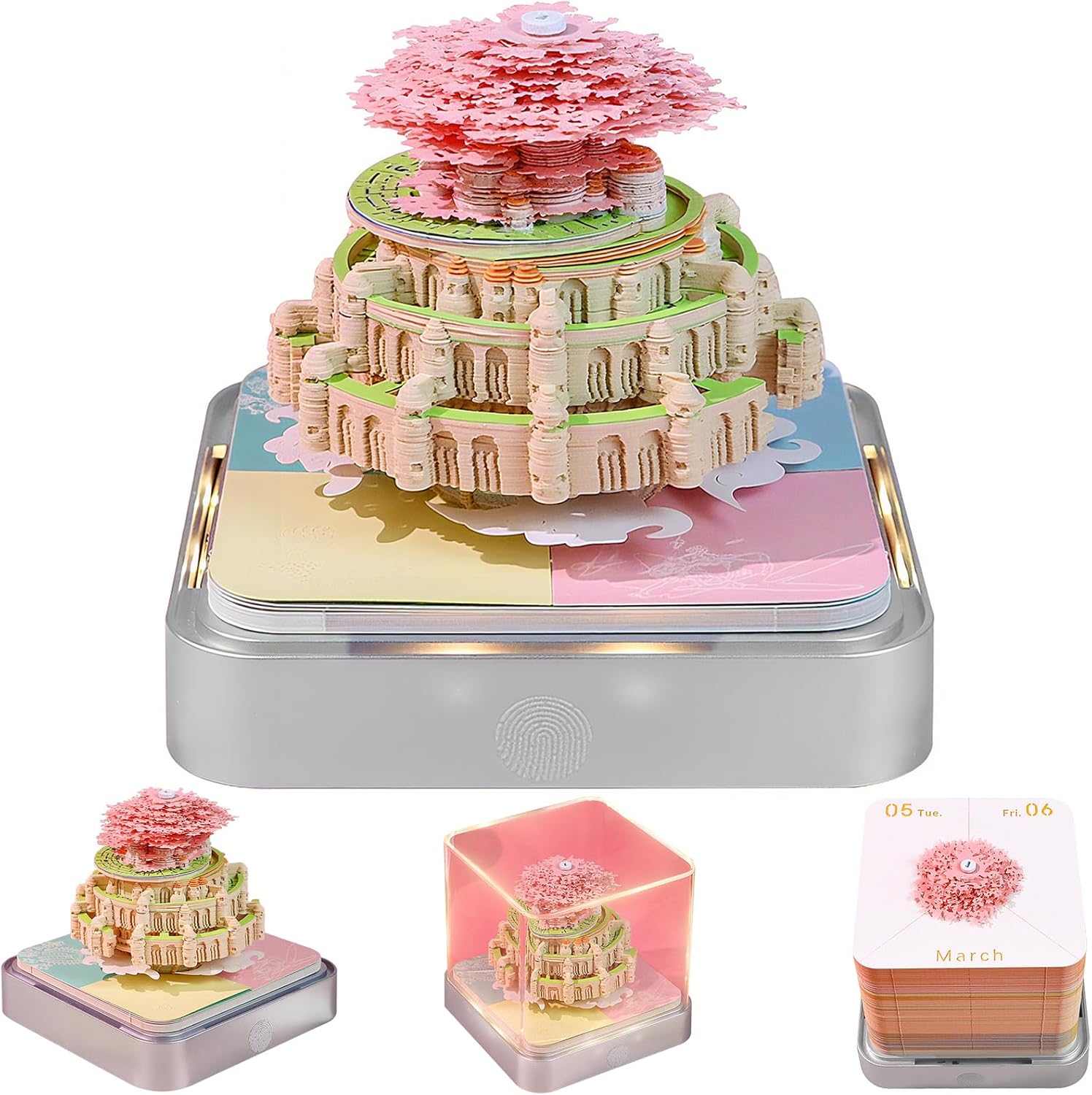 2026 3D Sticky Notes Calendar with LED Lights for Home Decor