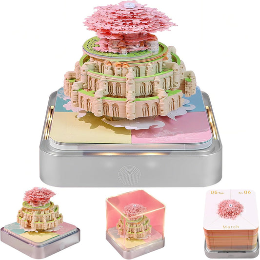 2026 3D Sticky Notes Calendar with LED Lights for Home Decor