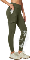 Hiking Leggings for Women - Water Resistant UPF50+ Compression Pants