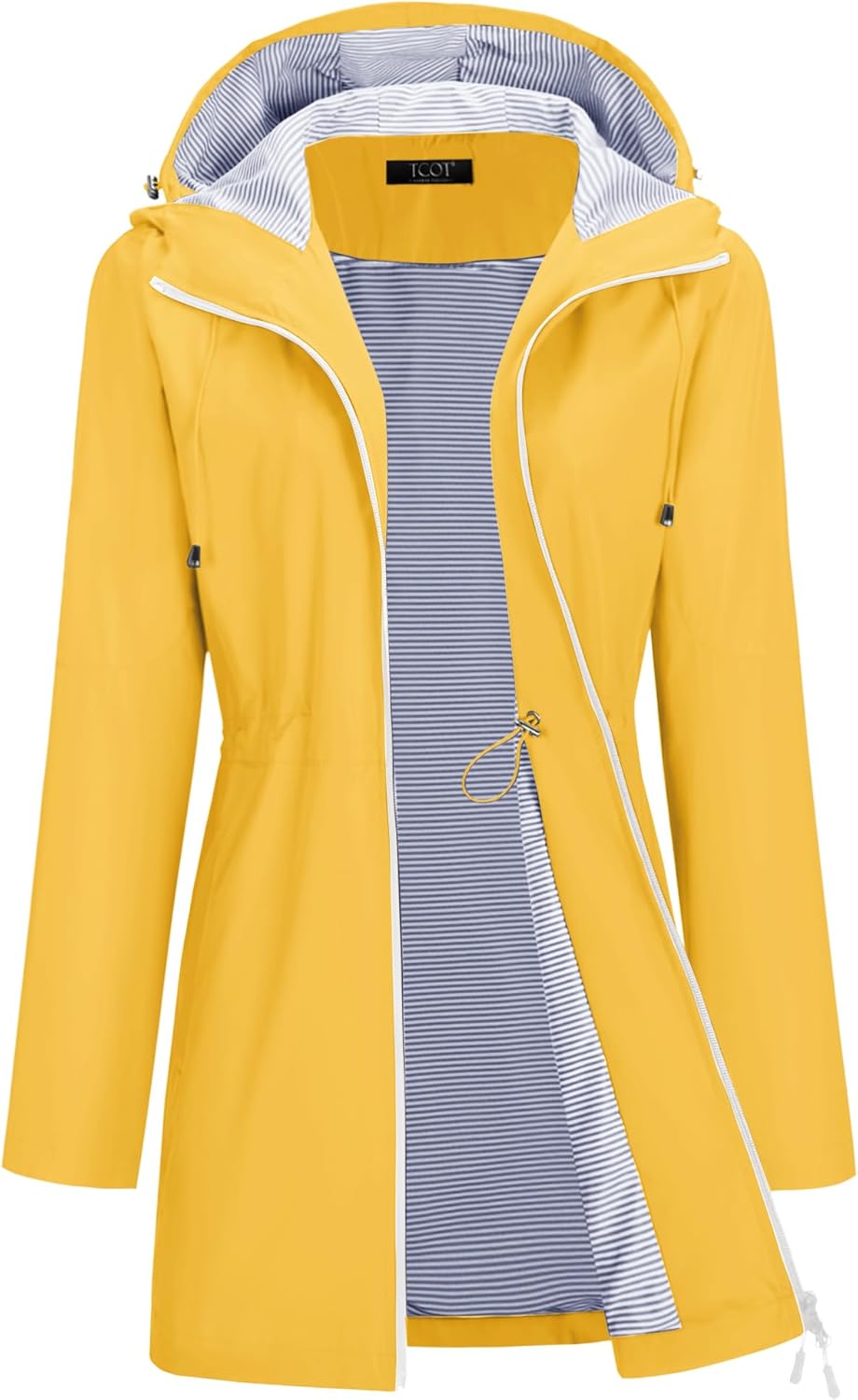 TCOT Waterproof Rain Jacket for Women - Stylish Long Trench Coat