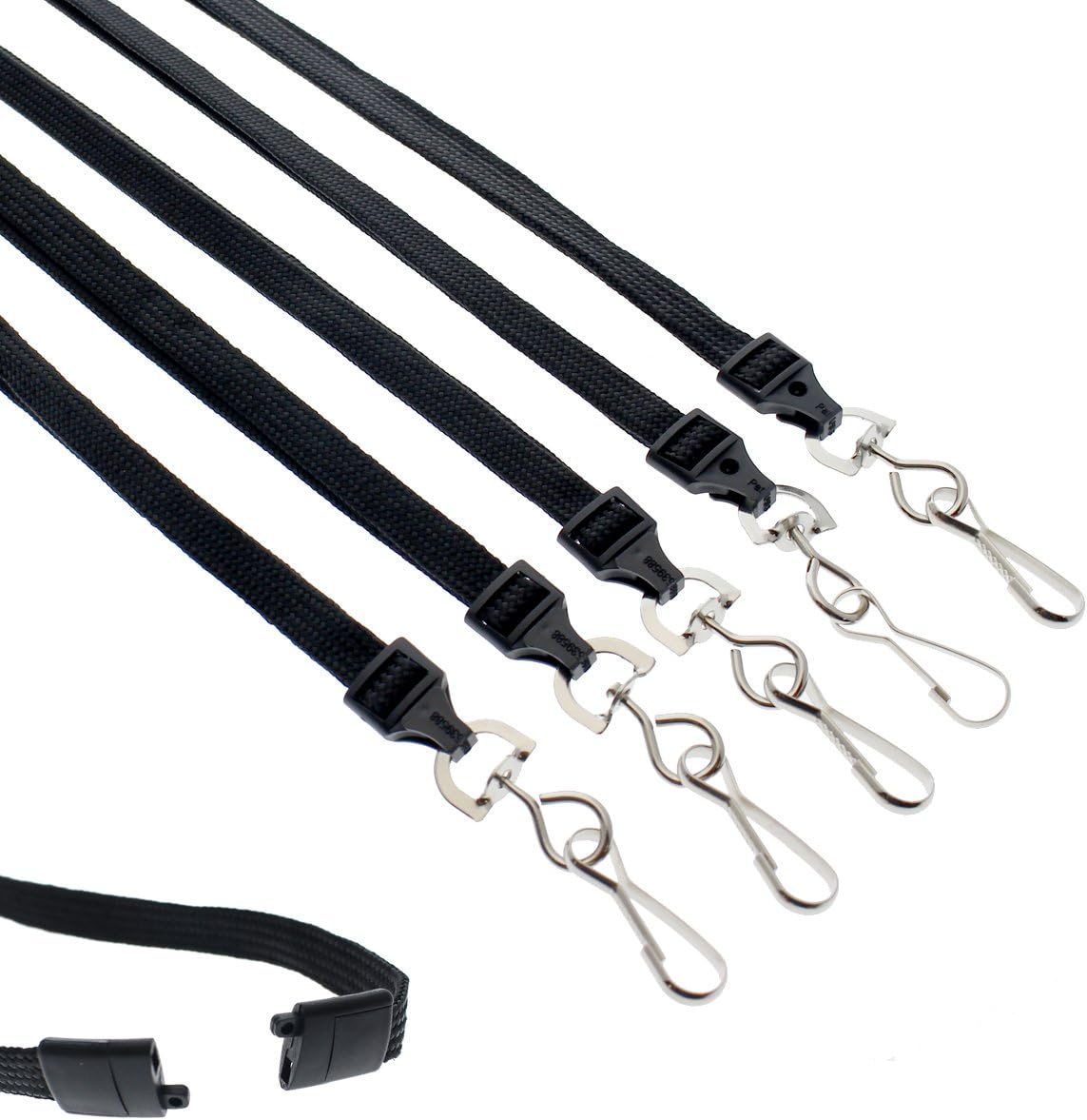 Premium Breakaway Lanyards for ID Badges - 100 Pack Bulk