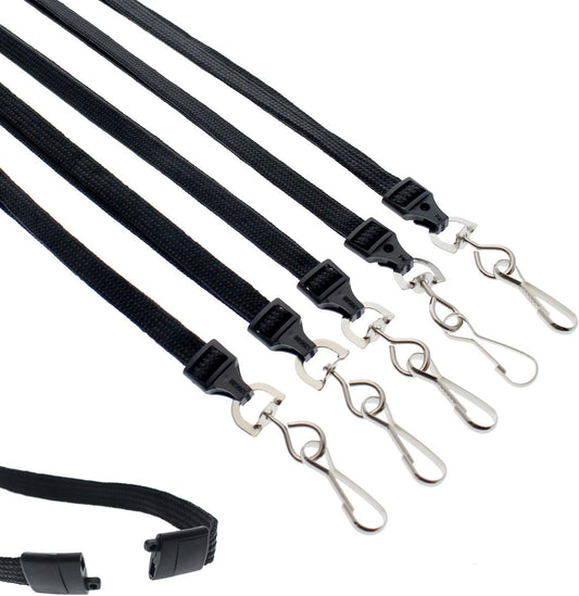 Premium Breakaway Lanyards for ID Badges - 100 Pack Bulk