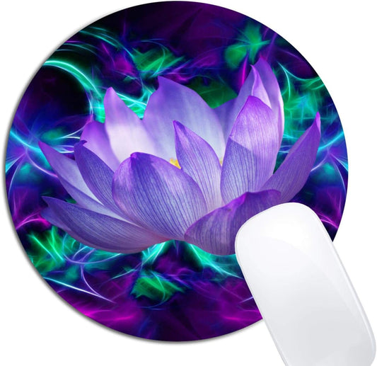 Cute Purple Lotus Mouse Pad for Ergonomic Comfort