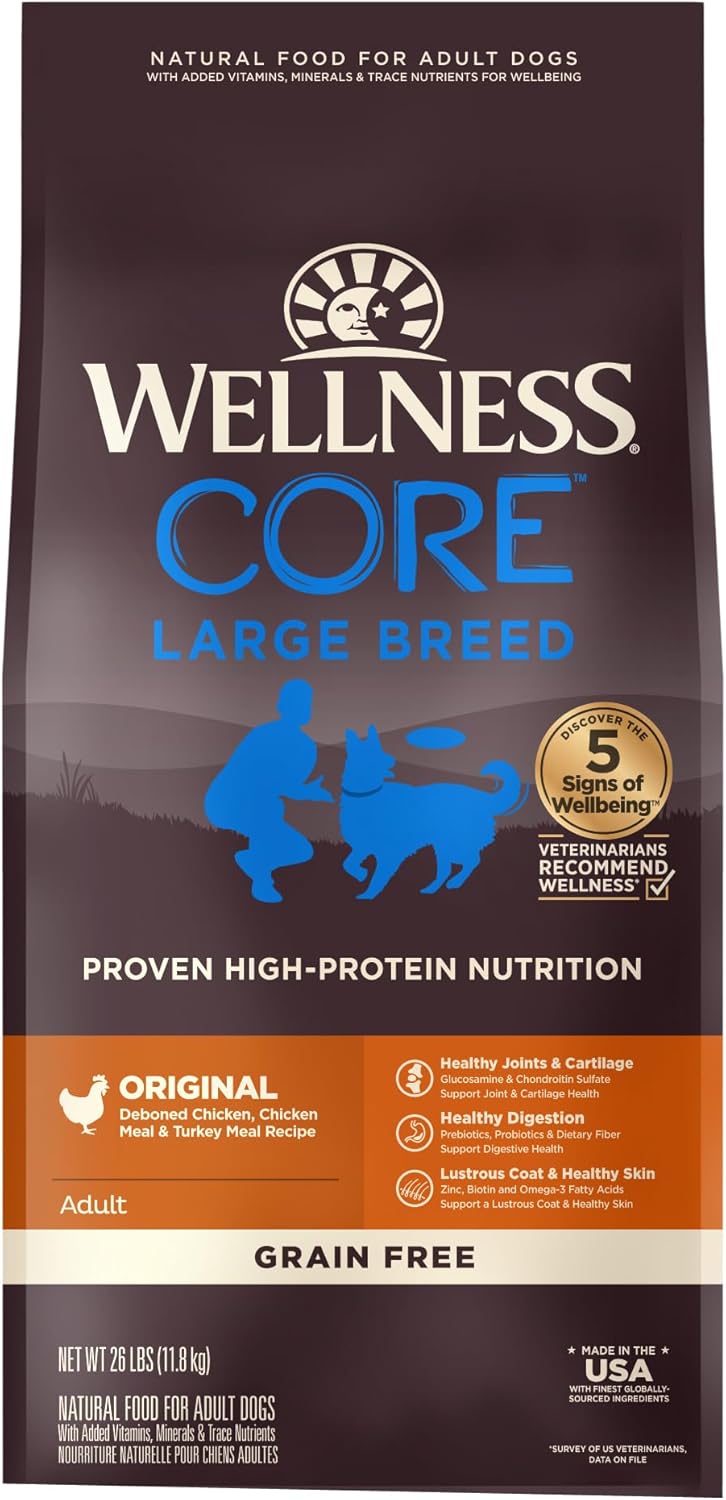 Wellness CORE Dry Dog Food for Large Breeds, Grain-Free Recipe