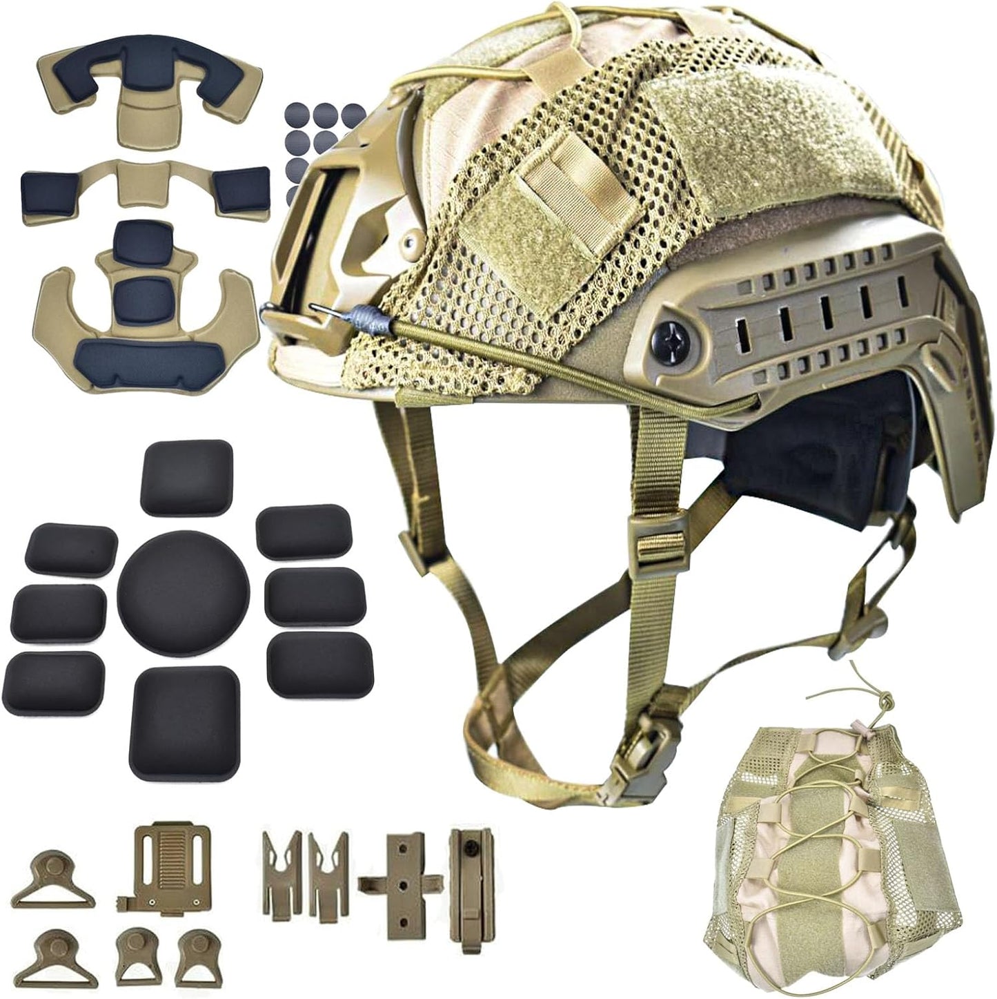 Fast Helmet Set: Memory Foam Protection