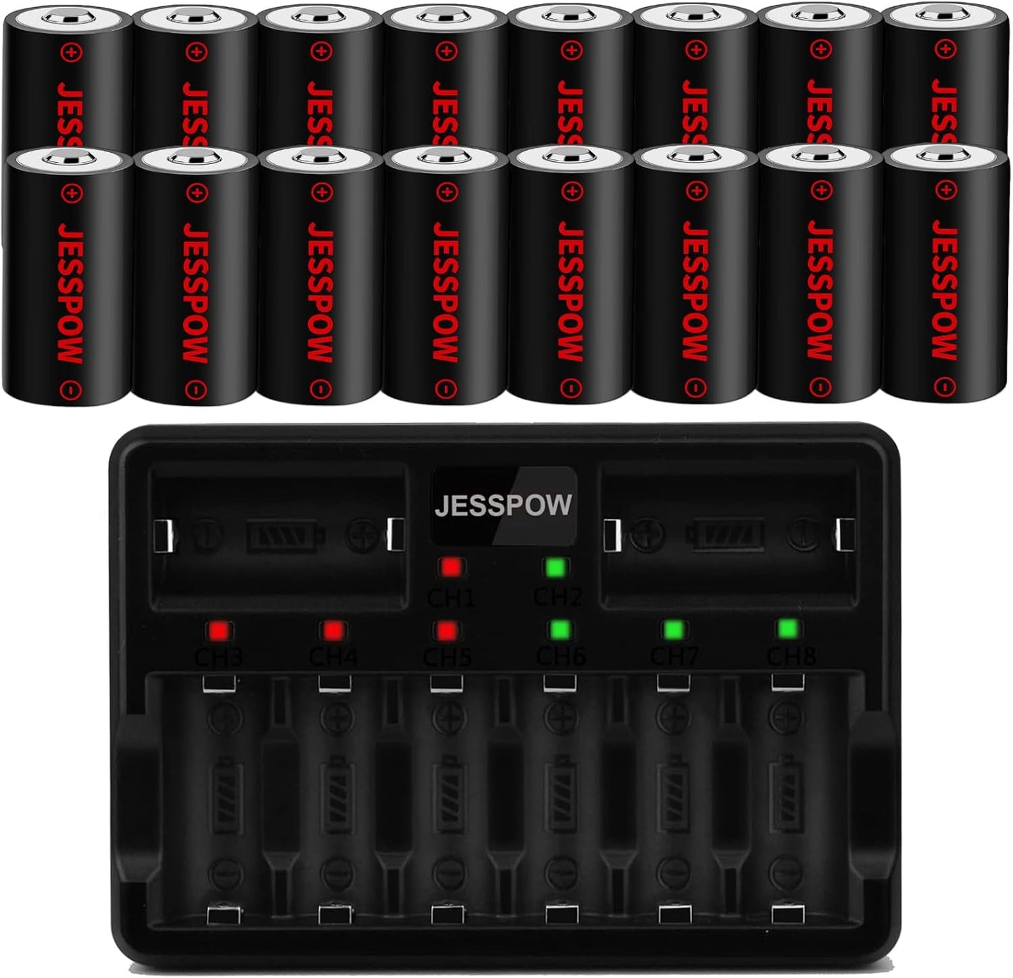 CR123A Rechargeable Batteries for Arlo Cameras with Charger