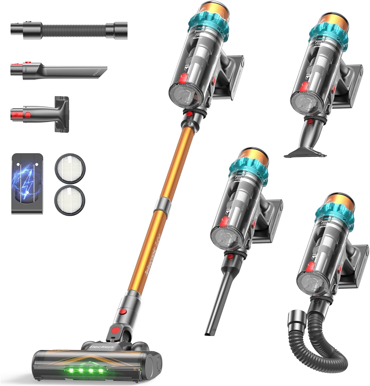 ElecKeys Cordless Vacuum Cleaner with 600W Strong Suction Power