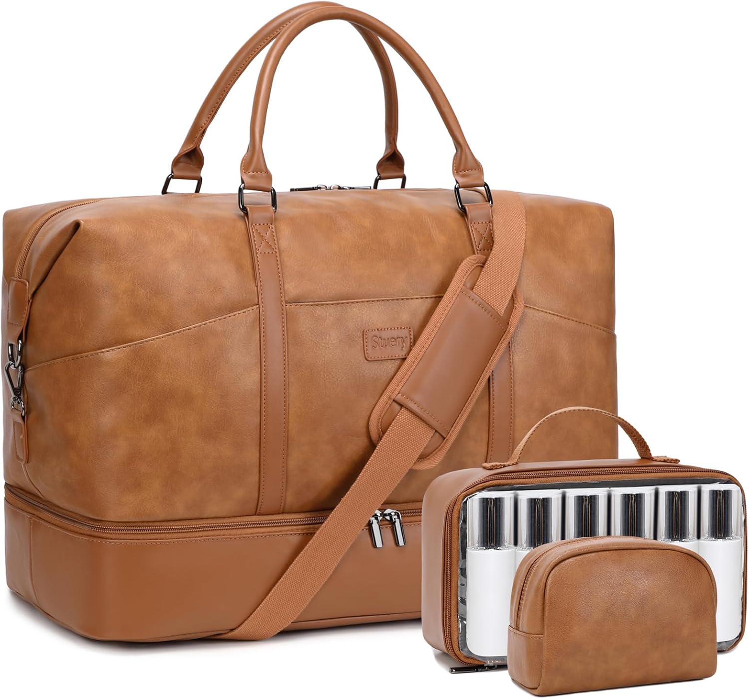 Large Travel Duffel Bag for Women with Shoe Compartment