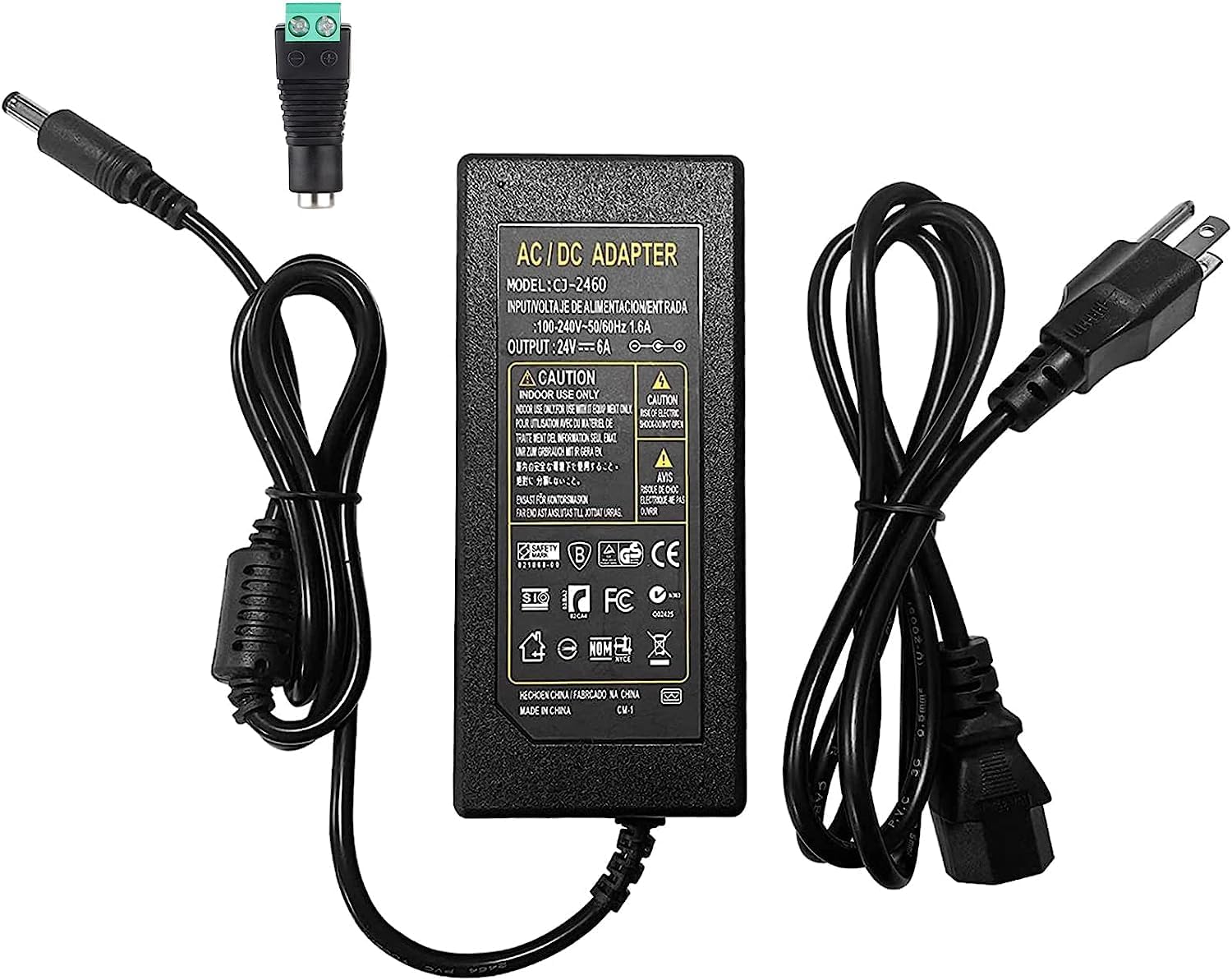 High-Powered 24V AC Adapter for LED Lights & Cameras