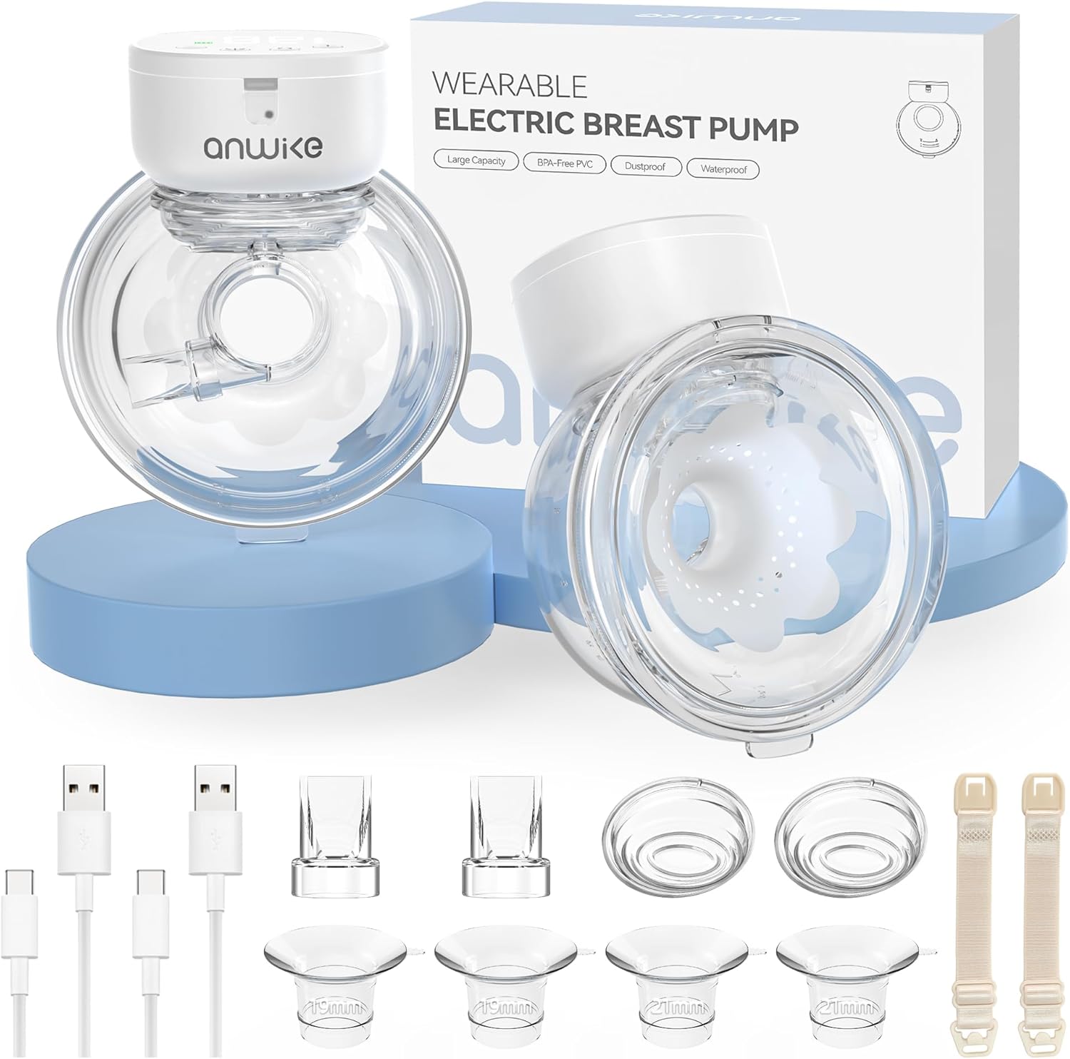 Hands Free Breast Pump Ultra-Light 230g for Travel and Work