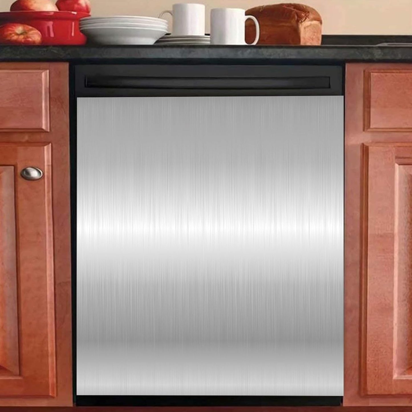 Stainless Steel Magnetic Dishwasher Cover for Stylish Kitchens