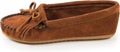 Minnetonka Kilty Suede Hardsole Moccasin - Soft Suede Comfort