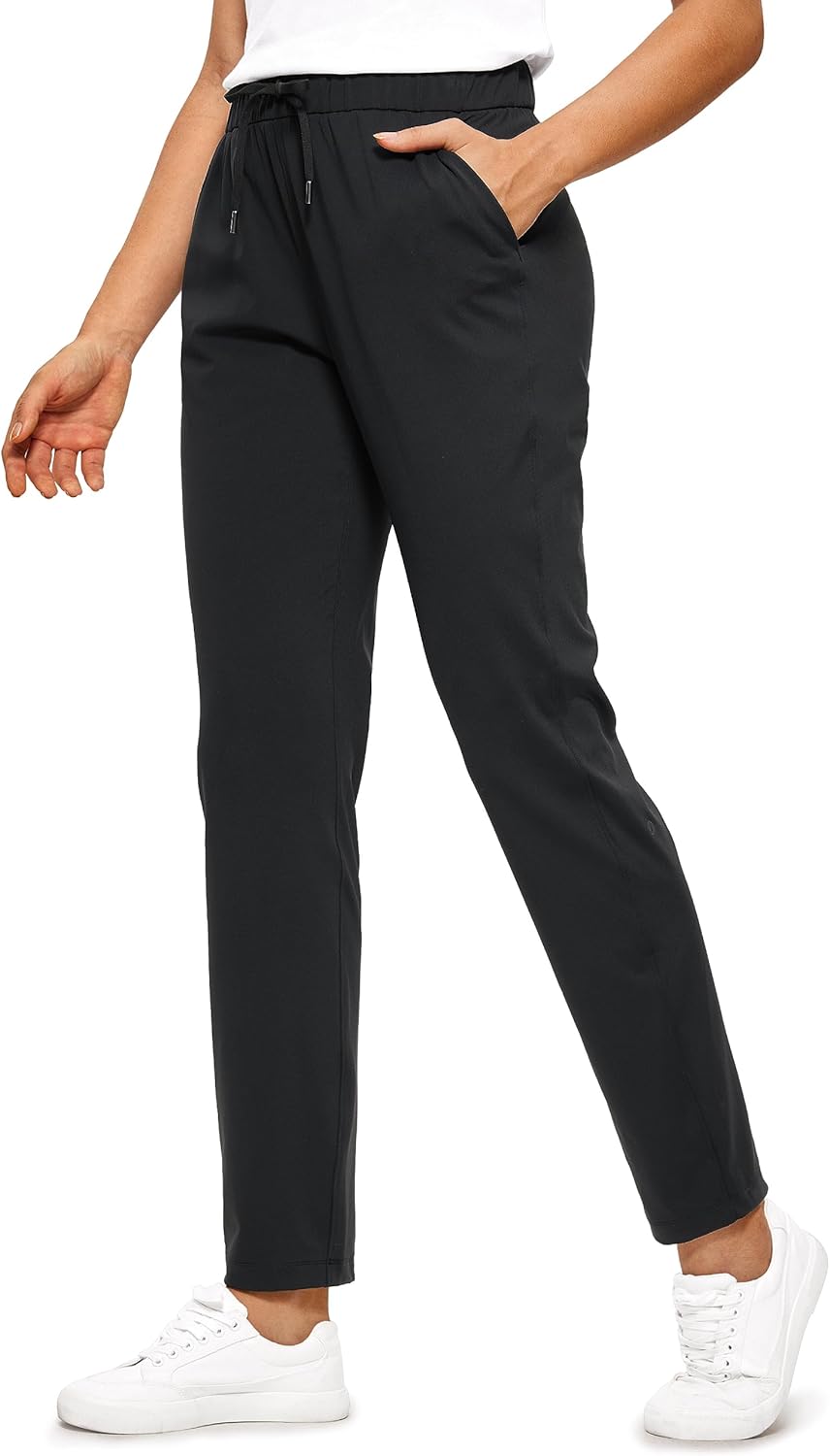 CRZ YOGA Women's Tall 31 Golf Pants - 4-Way Stretch for Travel & Workouts
