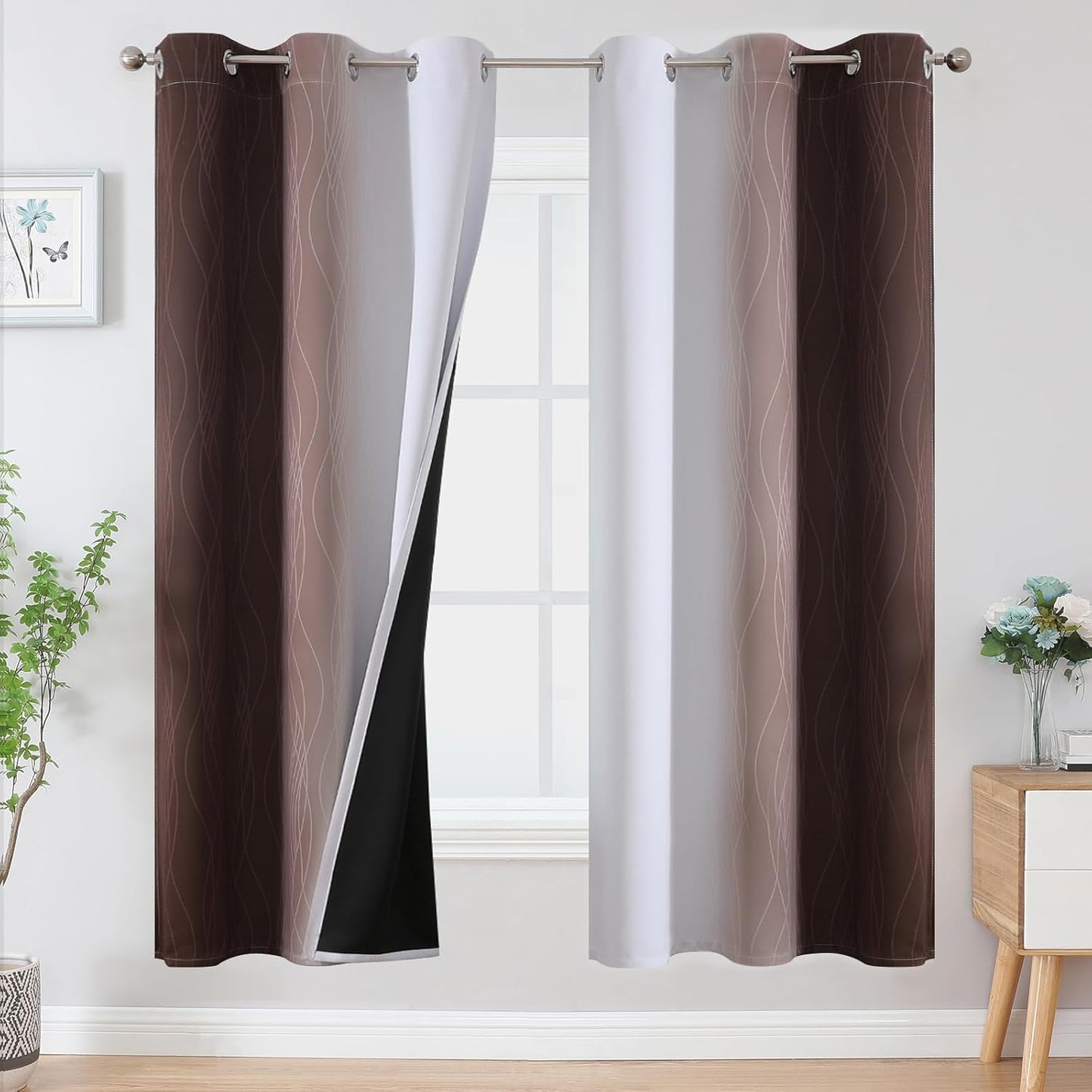 Ombre Blackout Curtains for Living Room and Bedroom by Estelar