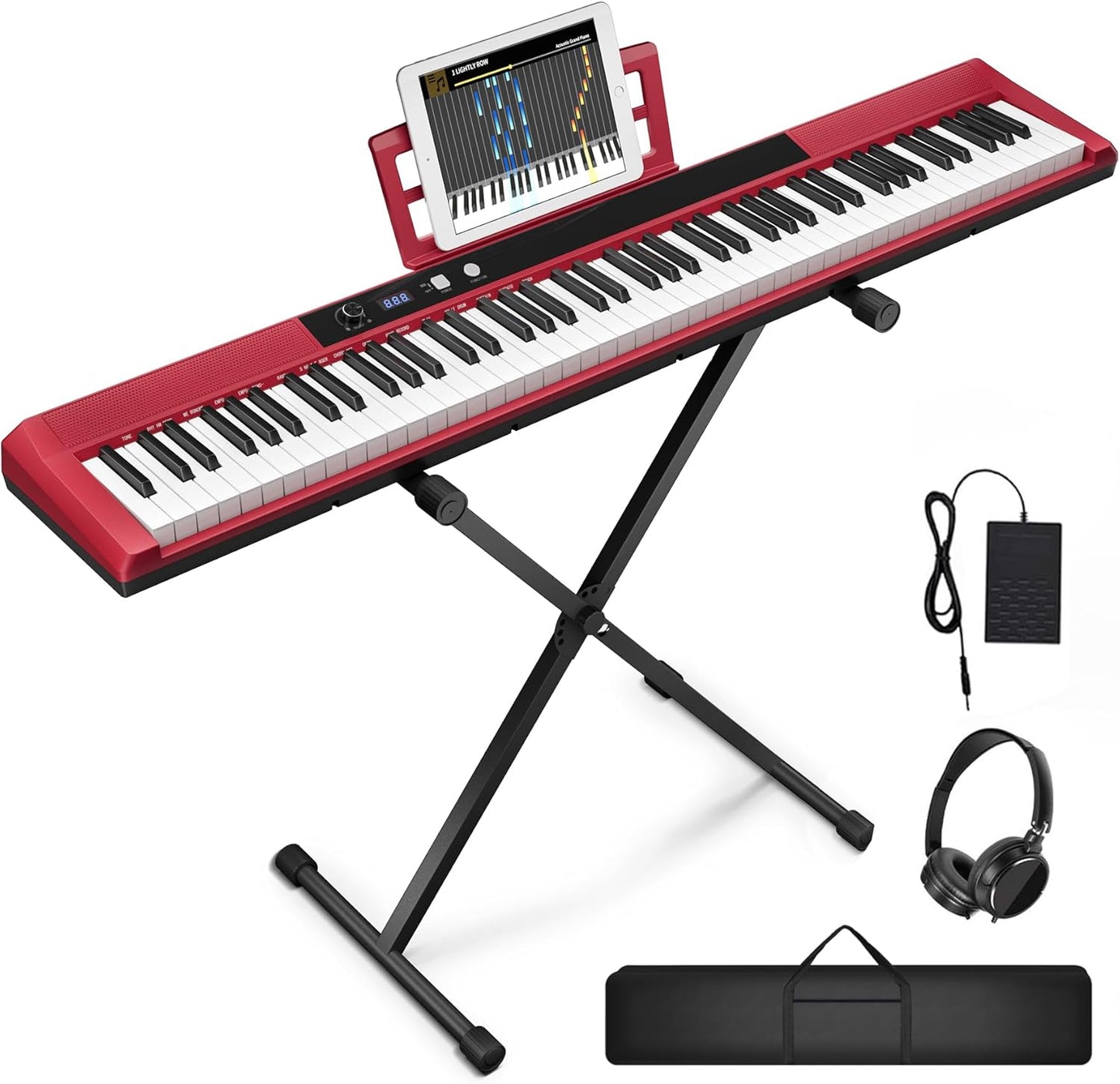 Portable Full Size Digital Piano with Stand
