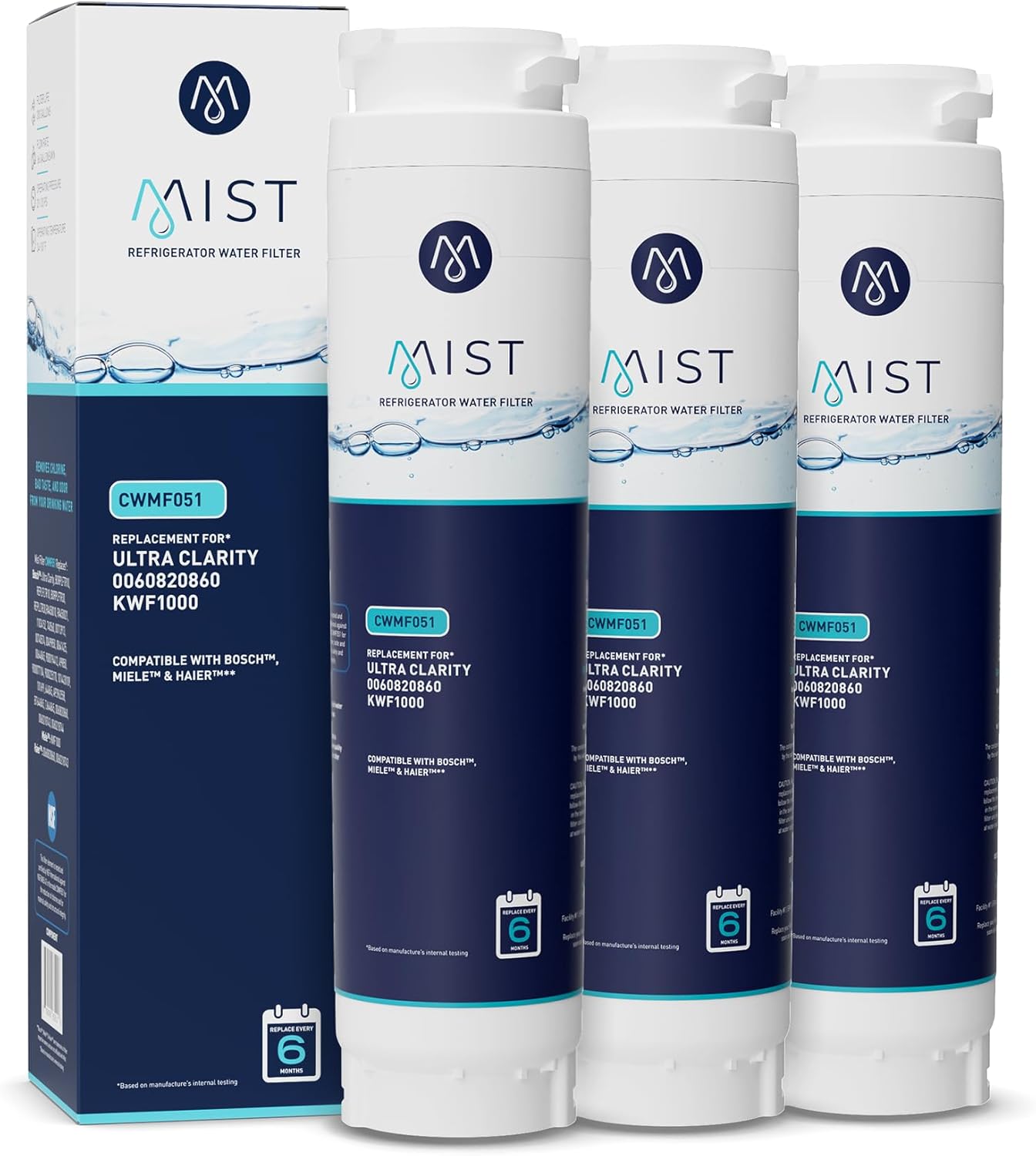 Mist Ultra Clarity Water Filter Replacement for Bosch Refrigerators