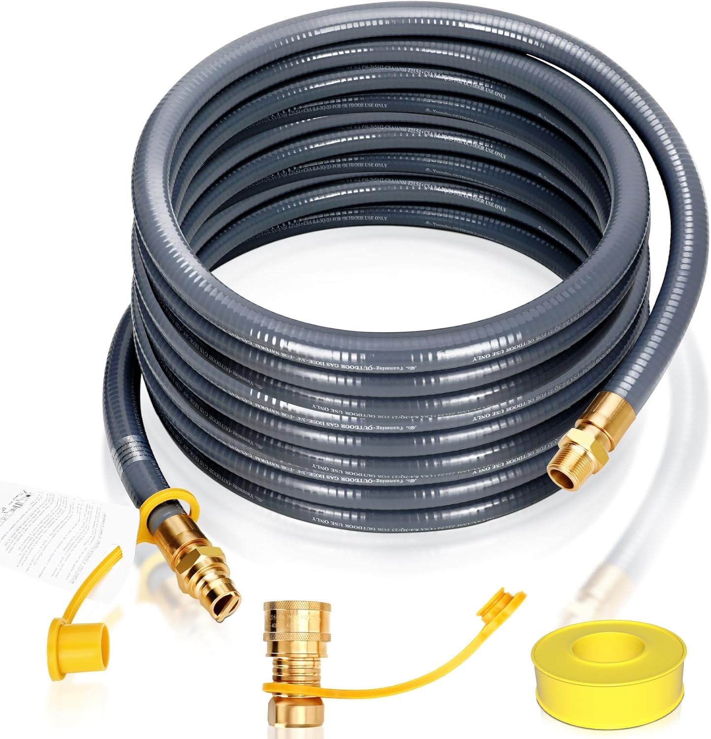 3/4in Natural Gas Hose for Generators and Outdoor Appliances
