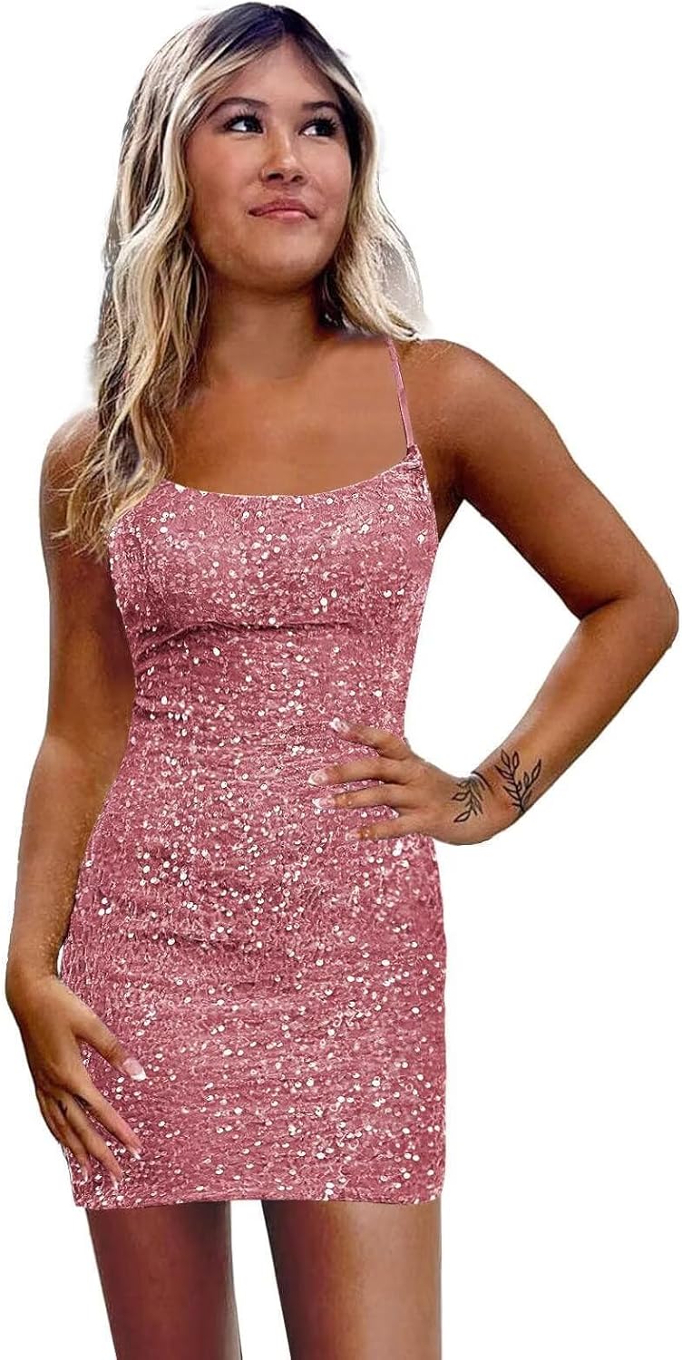 Sparkly Sequin Homecoming Dresses for Teens - Corset Prom Dress