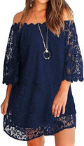 Supnier Womens Summer Dresses Off The Shoulder Crochet Lace Style