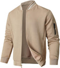 Mens Loose Fit Lightweight Bomber Jacket - Comfortable Casual Style