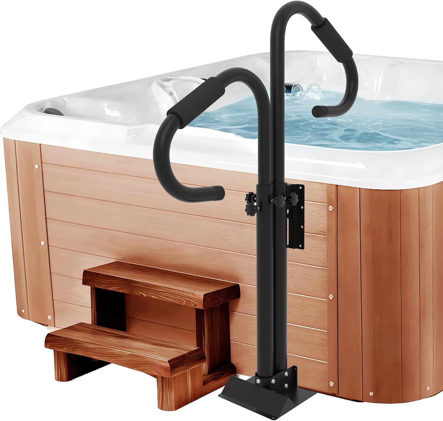 Two-Way Hot Tub Handrails for Safe Entry and Exit in SPAs