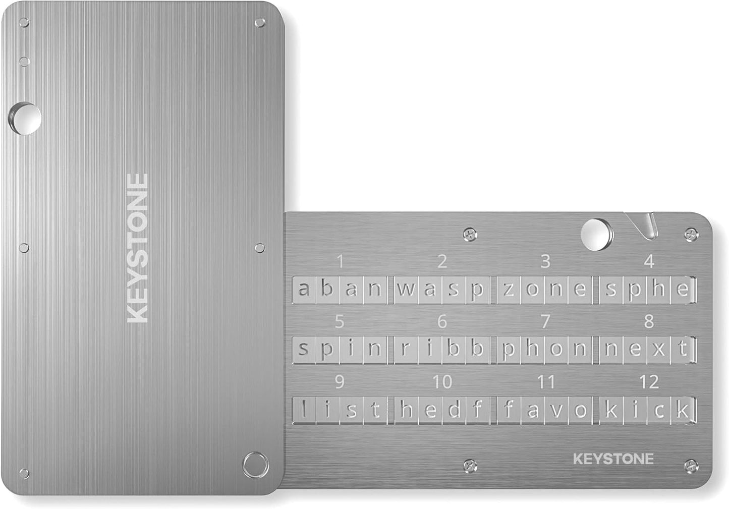 KEYSTONE Crypto Seed Storage: Durable Metal Wallet
