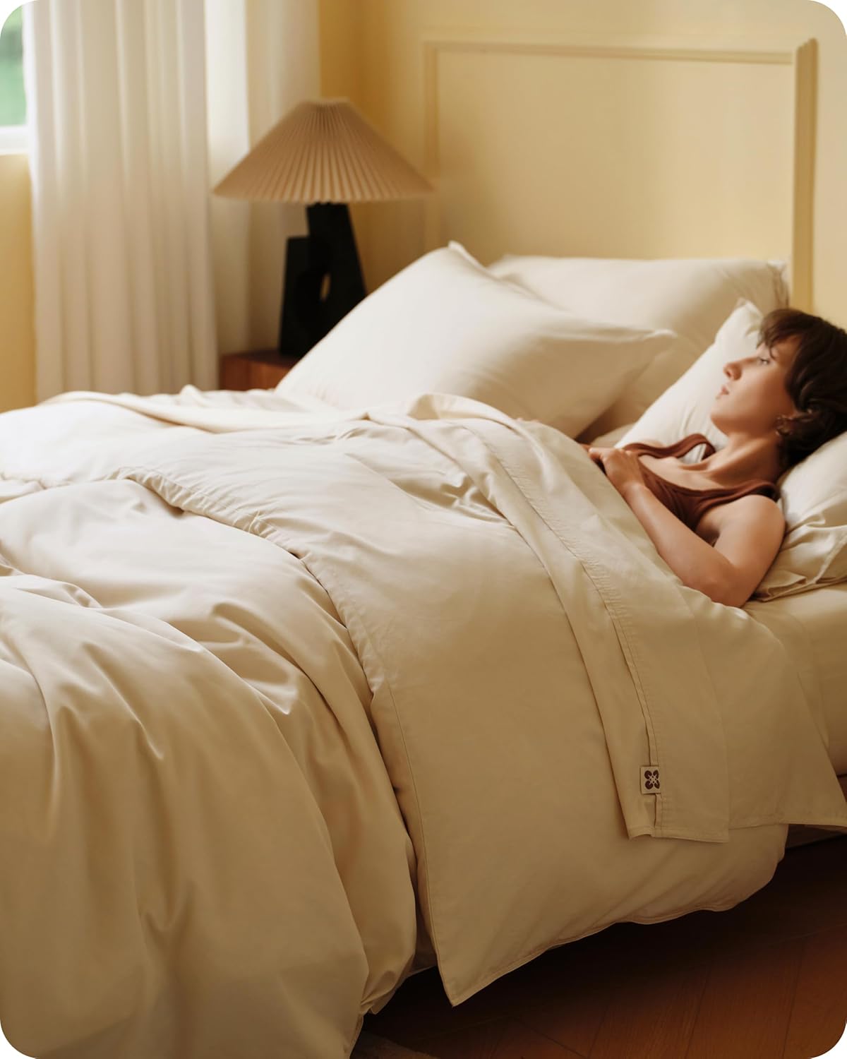 Bedsure Cooling Duvet Cover Set for Hot Sleepers, Ultra-Soft