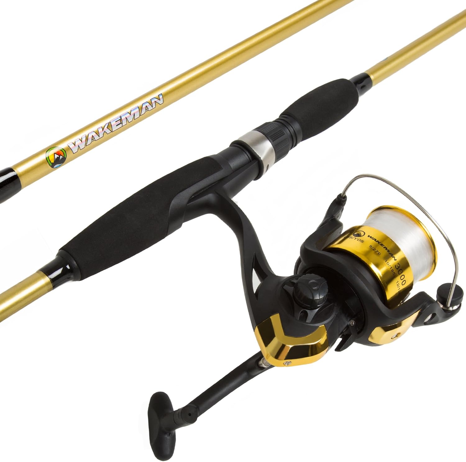 Wakeman Strike Series Fishing Combo - Medium Action Power, 78-Inch Spinning Pole