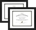 11x14 Diploma Frame for 8.5x11 Certificate with Double Mat - Classic