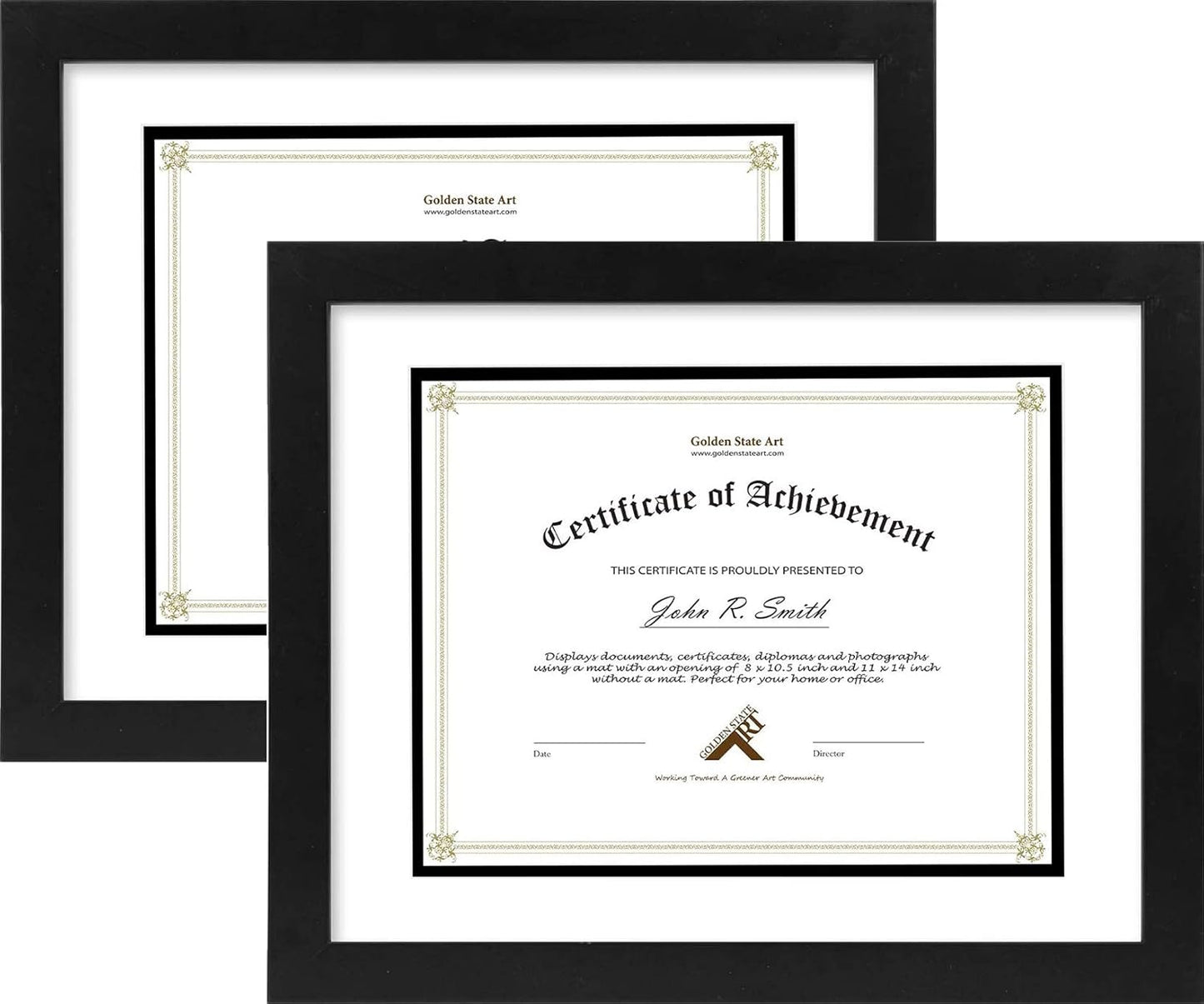 Elegant 11x14 Diploma Frame for 8.5x11 Documents & Certificates