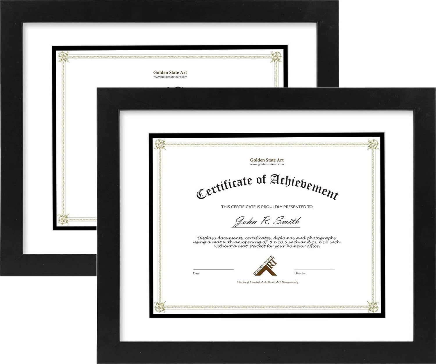 Elegant 11x14 Diploma Frame for 8.5x11 Documents & Certificates