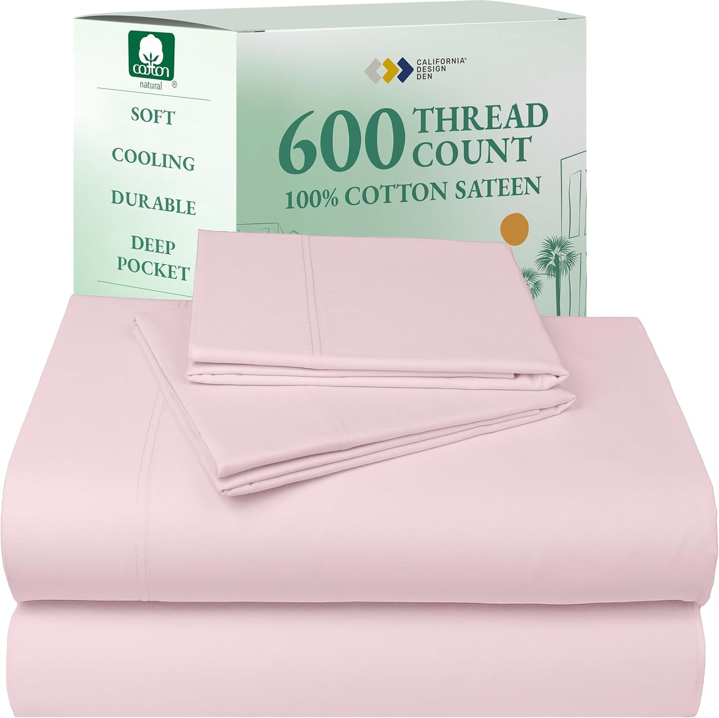 Luxury King Size Sheet Set - 100% Cotton, 600 Thread Count