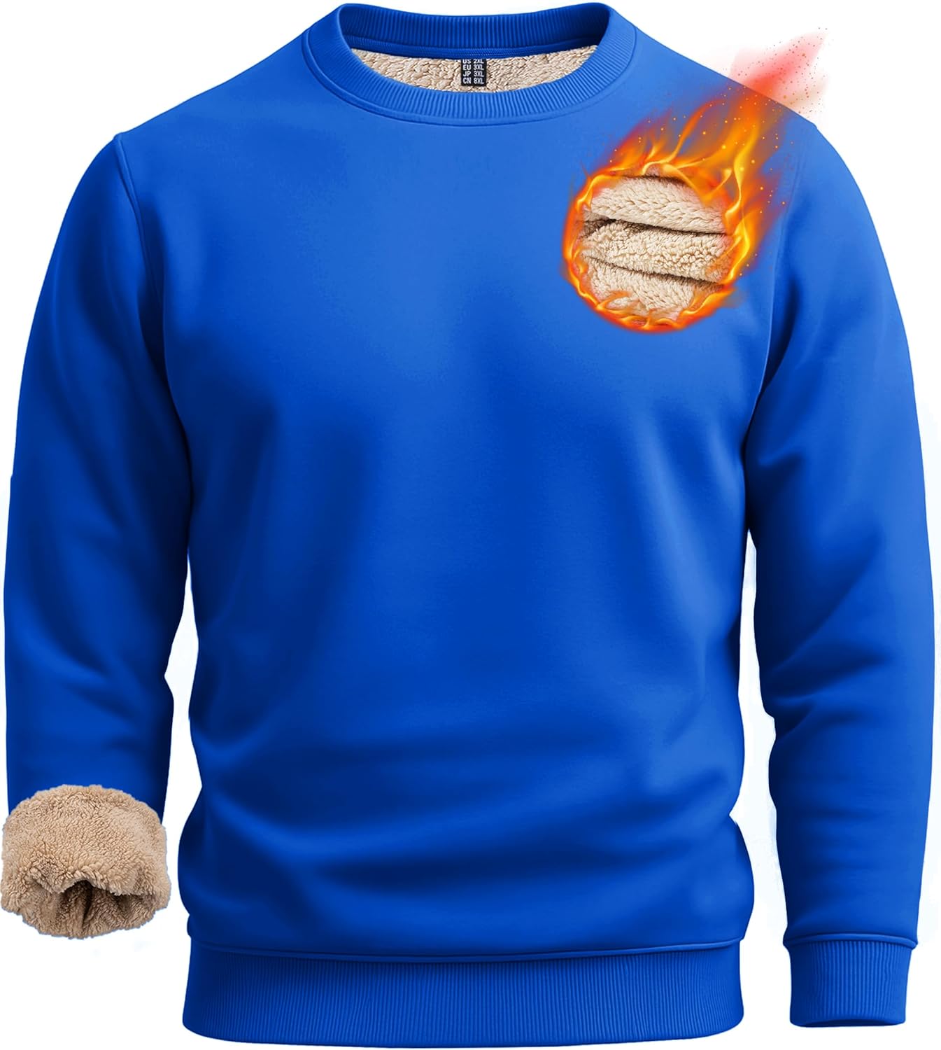 Boladeci Men's Full Sherpa Lined Crewneck Sweatshirts Review