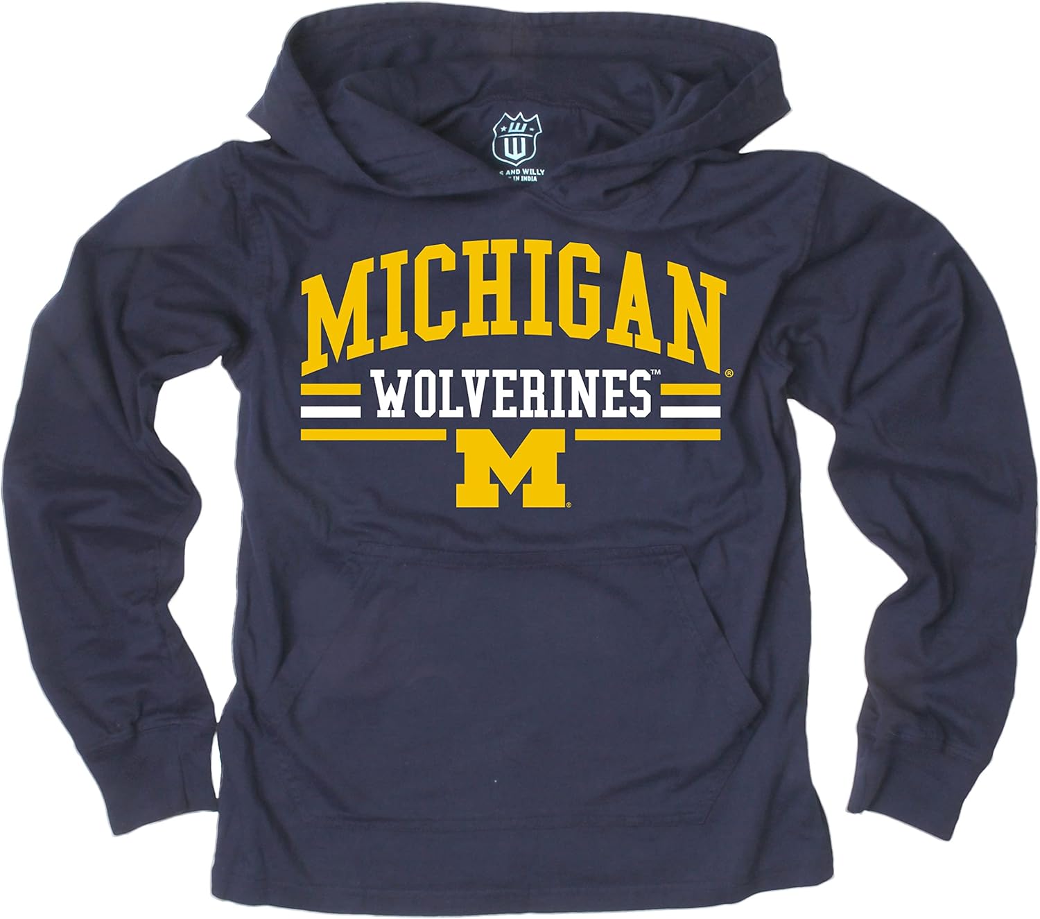 Wes and Willy Youth Boys College Team Long Sleeve Hooded T-Shirt