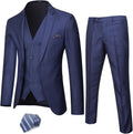 YND Men's 3 Piece Slim Fit Suit Set with Tie - Modern Tailored Look XS