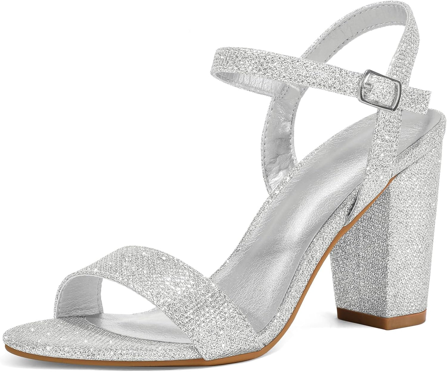 mysoft Women's Chunky Block Heels for Elegant Wedding Parties